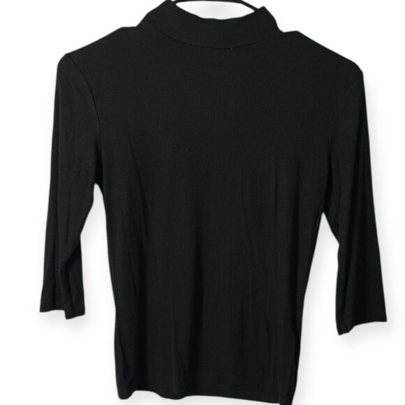Prologue Black Mock Neck Quarter Sleeve Top – Women’s Small - Picture 1 of 2